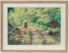 Eugene Damblans (1865-1945) - Anfang des 20. Jahrhunderts Öl, Spaziergang durch den Wald