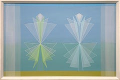 Dreamy Abstract Geometric Painting Depicting the Tempest, ID Artist Eugene Dana