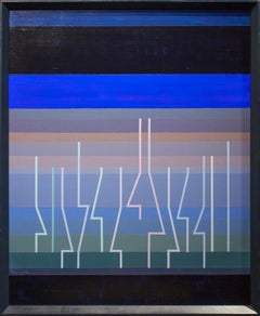 Large & Bright Painting Titled, "Night Fete Champetre" by ID Artist Eugene Dana