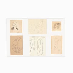 Eugéne De Sala, 6 Pencil and Ink Drawings