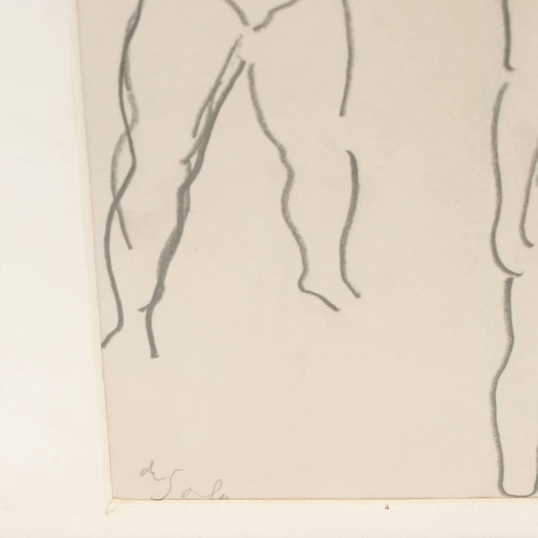 20th Century Eugéne De Sala, 6 Pencil and Ink Drawings For Sale
