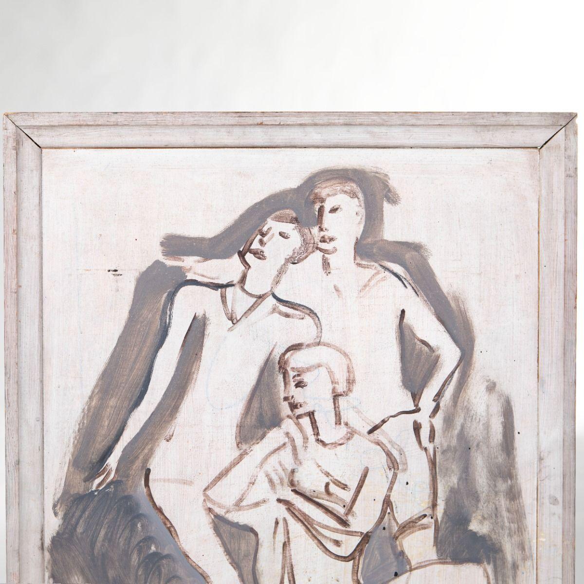 Modern Eugène de Sala, Double-Sided Oil on Panel, Paris 1920s, Picasso-Inspired For Sale