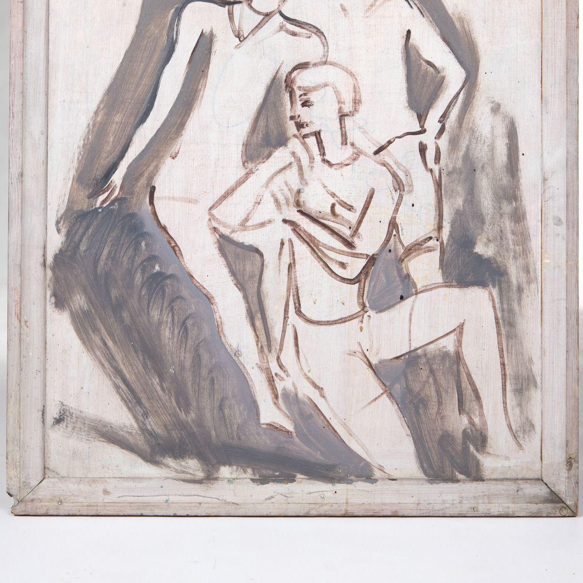Danish Eugène de Sala, Double-Sided Oil on Panel, Paris 1920s, Picasso-Inspired For Sale