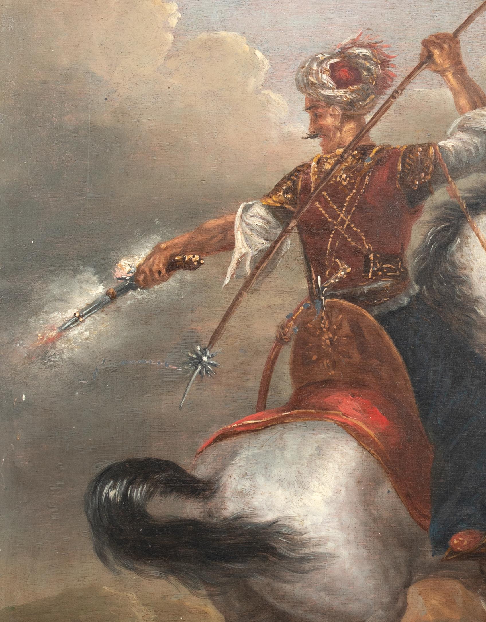 Arabischer Kampfer auf Pferd, 19. Jahrhundert  Der Kreis um Eugène Delacroix (1798-1863) 4