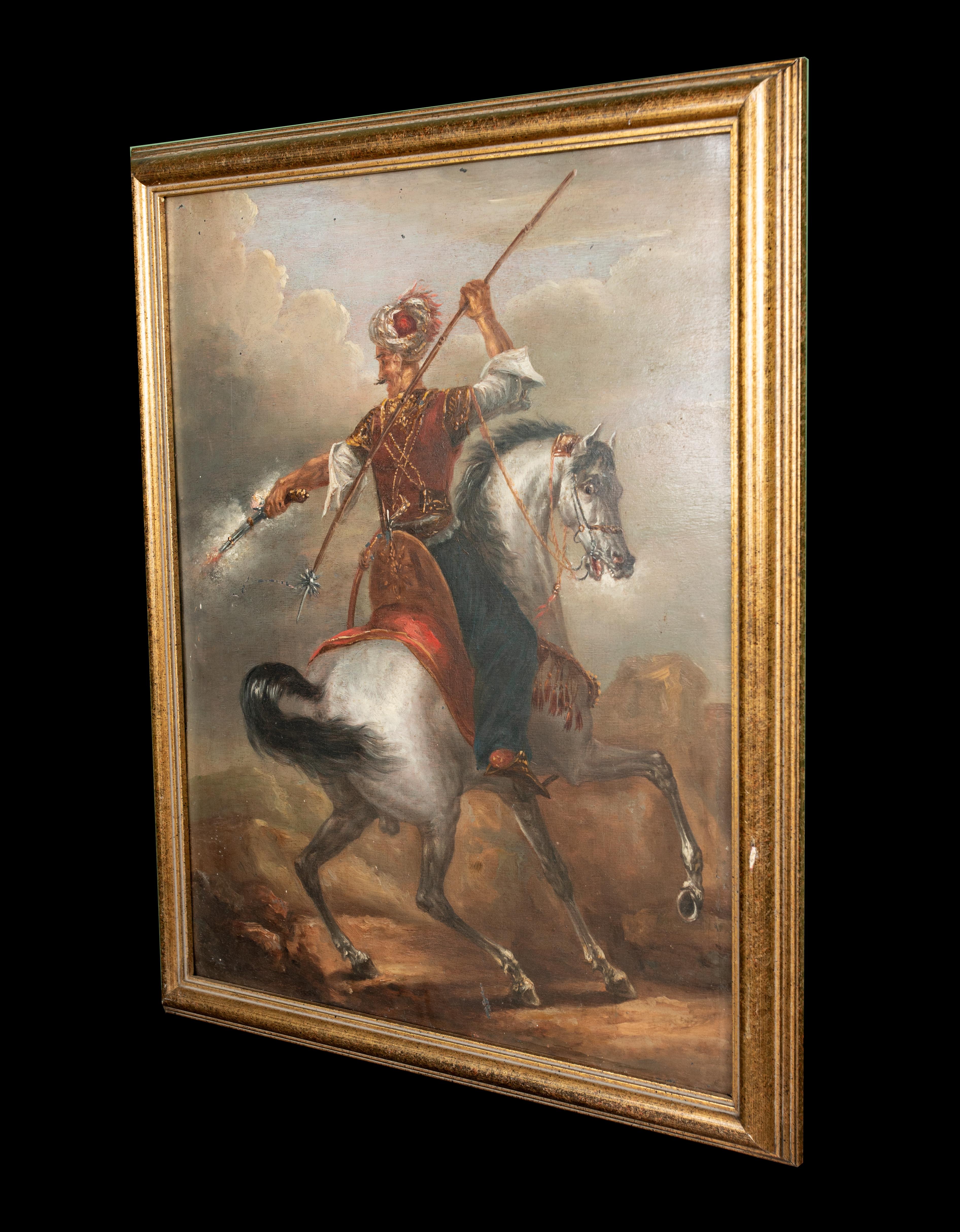 Arabischer Kampfer auf Pferd, 19. Jahrhundert  Der Kreis um Eugène Delacroix (1798-1863) 6