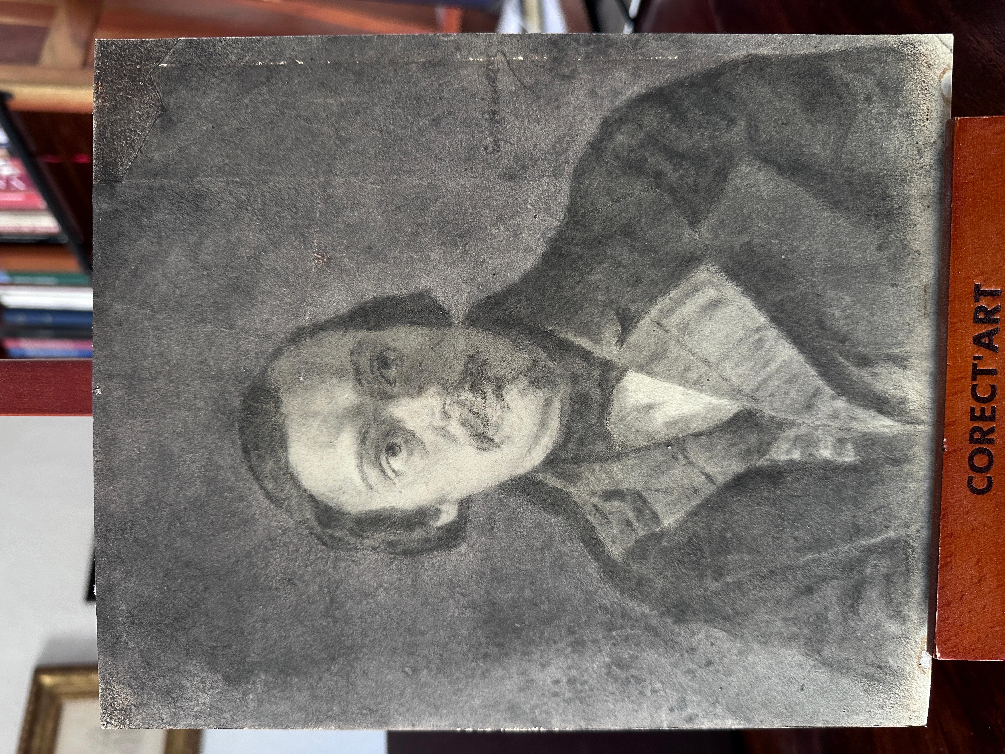 Atribuido a Eugène Delacroix (Saint-Maurice 1798 - París 1863) - Retrato en venta 7