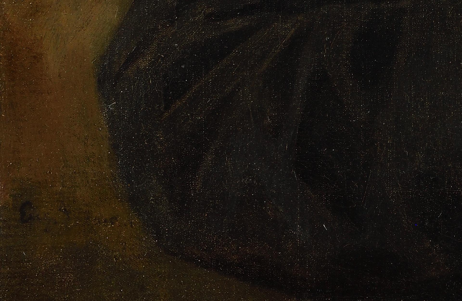 Atribuido a Eugène Delacroix (Saint-Maurice 1798 - París 1863) - Retrato - Portrait Painting Negro de Eugene Delacroix