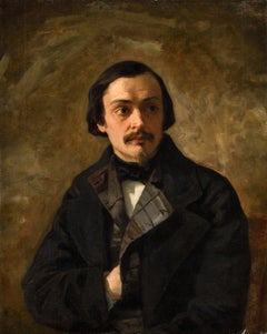 Atribuido a Eugène Delacroix (Saint-Maurice 1798 - París 1863) - Retrato