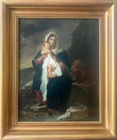 Circle of Delacroix: Mother and Child, Madonna by the Water