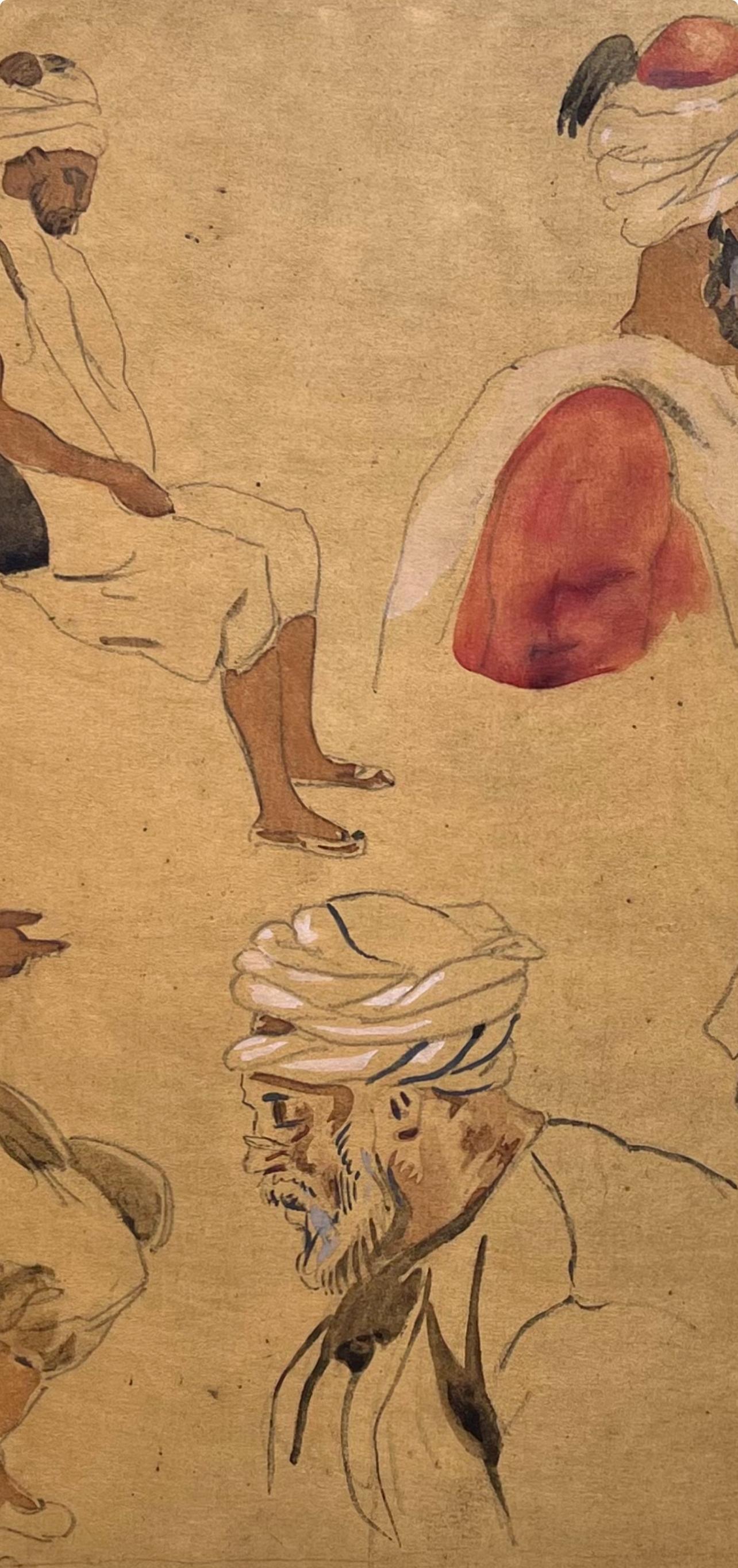 Delacroix, Composition, Trente et un Dessins et Aquarelles du Maroc (nach) (Romantik), Print, von Eugene Delacroix