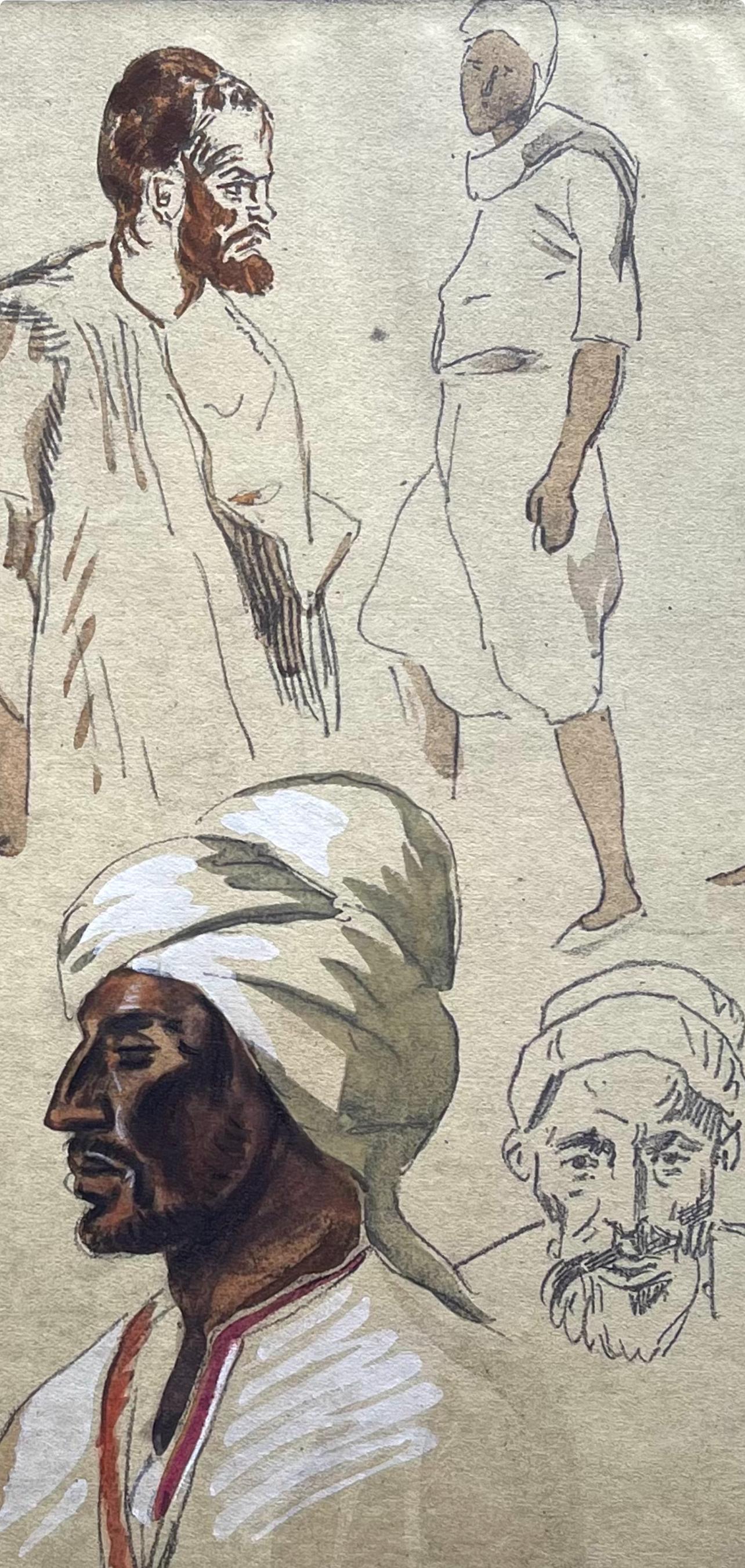 Delacroix, Composition, Trente et un Dessins et Aquarelles du Maroc (nach) (Grau), Figurative Print, von Eugene Delacroix