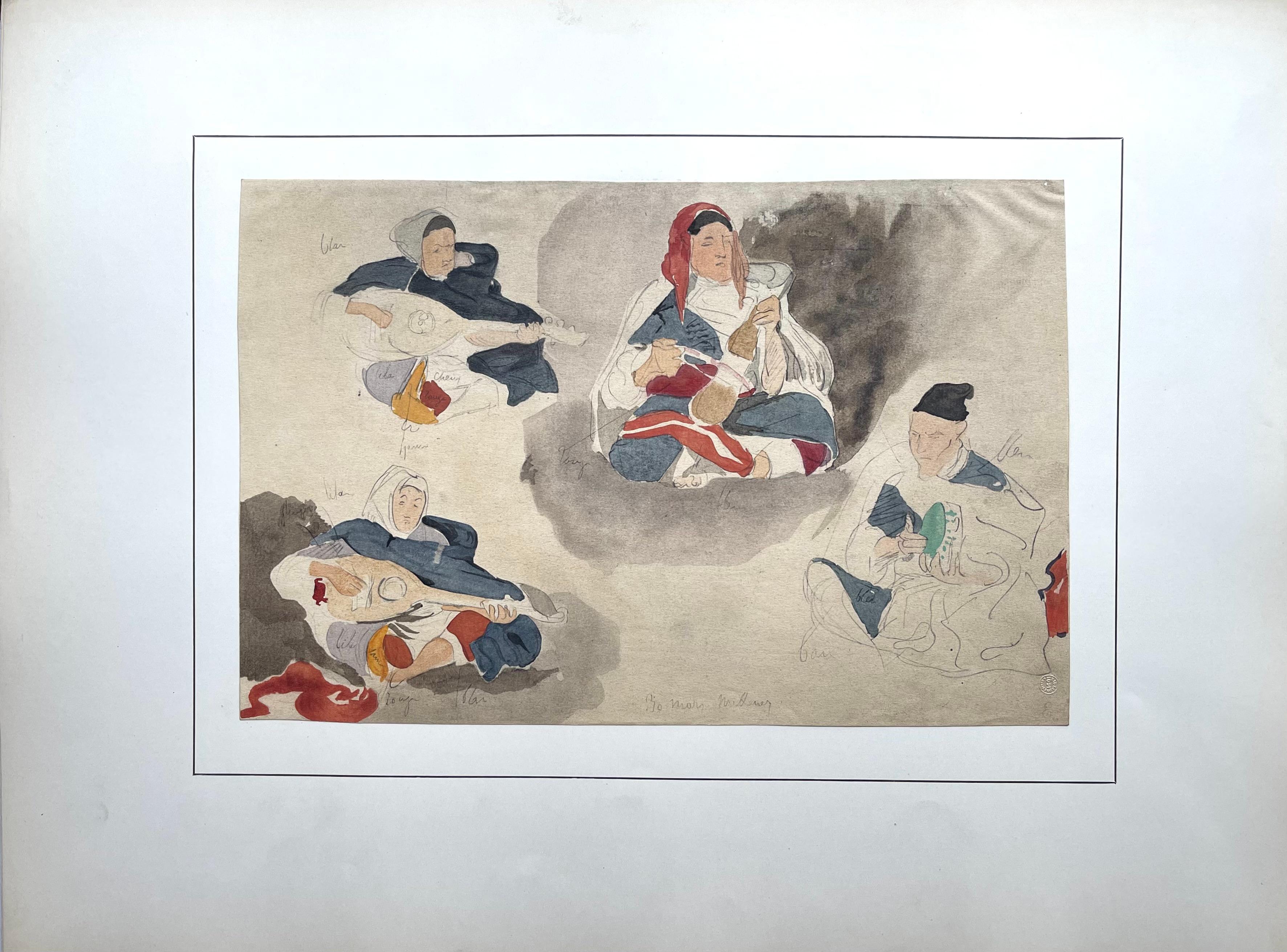 Delacroix, Composition, Trente et un Dessins et Aquarelles du Maroc (after) For Sale 1