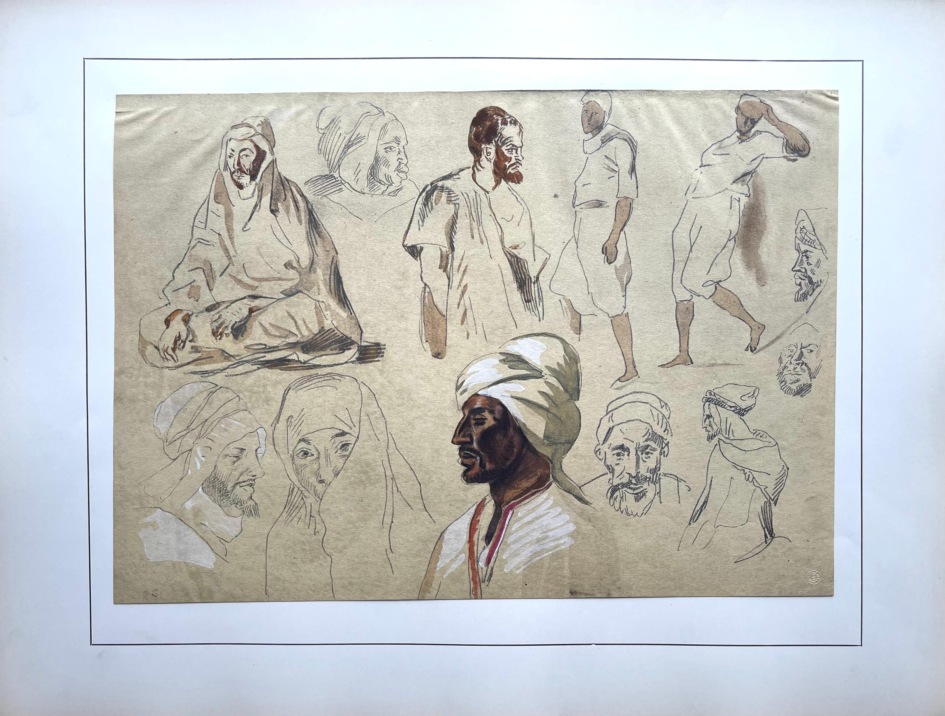 Delacroix, Composition, Trente et un Dessins et Aquarelles du Maroc (after) For Sale 2