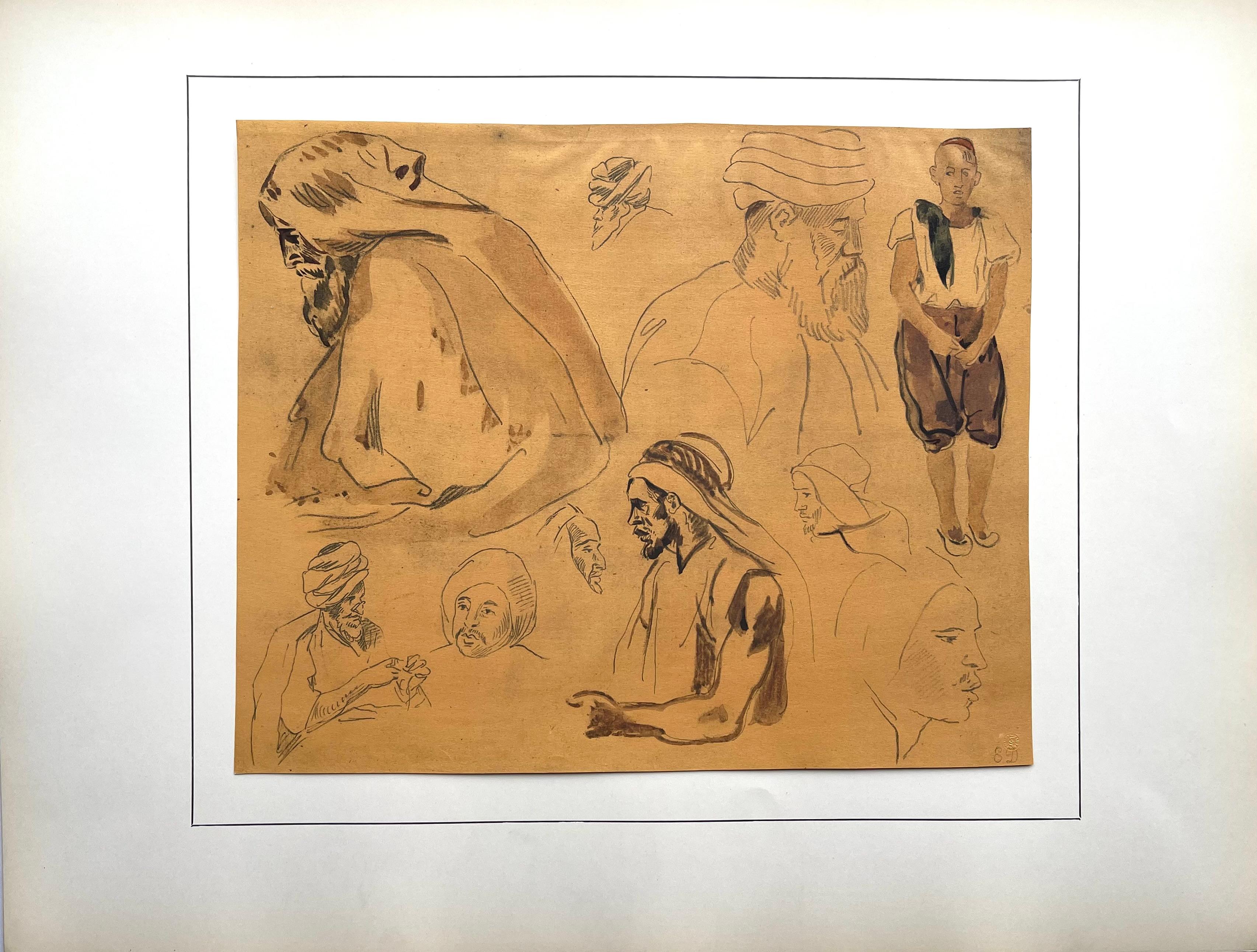 Delacroix, Composition, Trente et un Dessins et Aquarelles du Maroc (nach) im Angebot 2