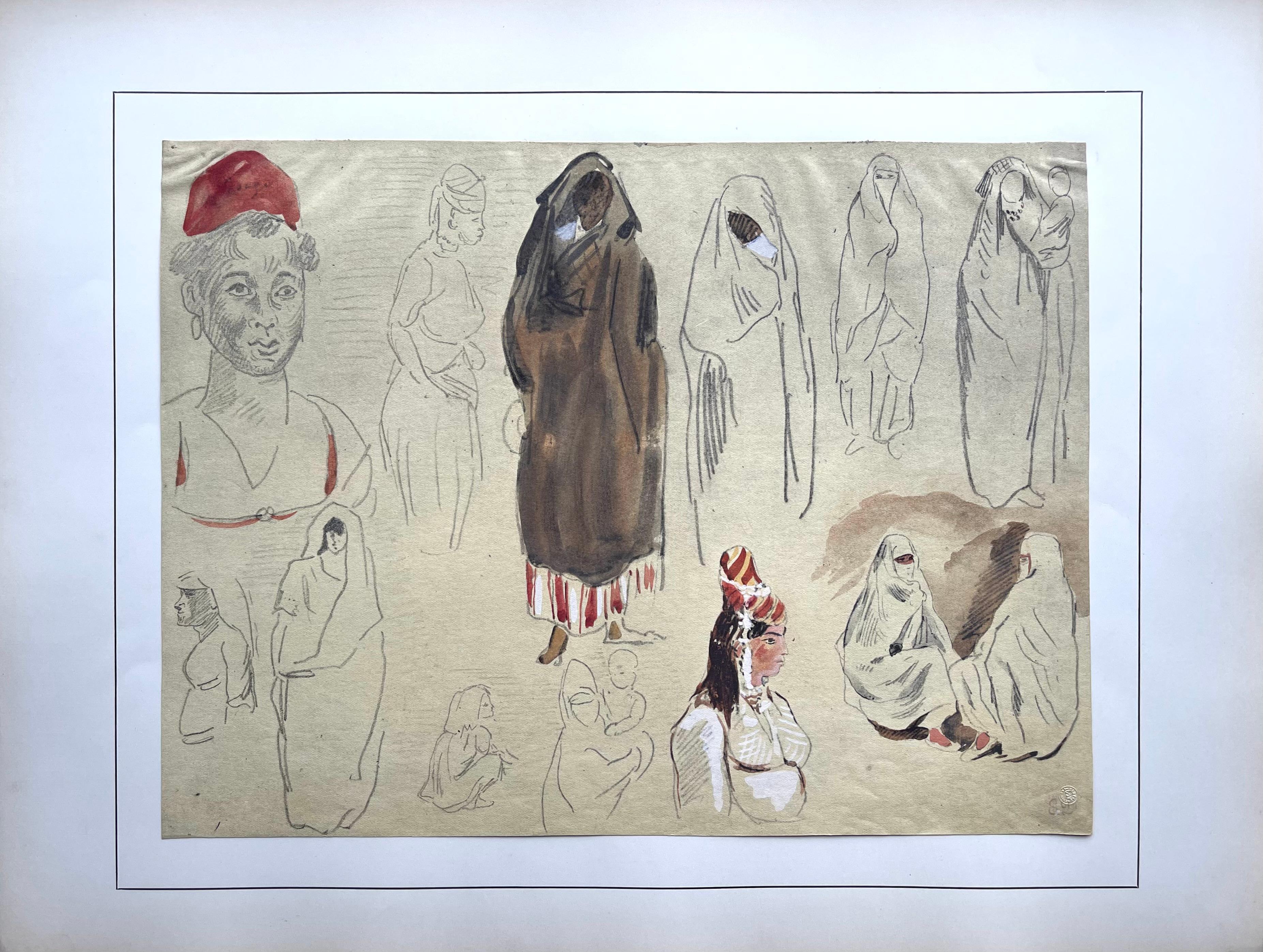 Delacroix, Composition, Trente et un Dessins et Aquarelles du Maroc (after) For Sale 1