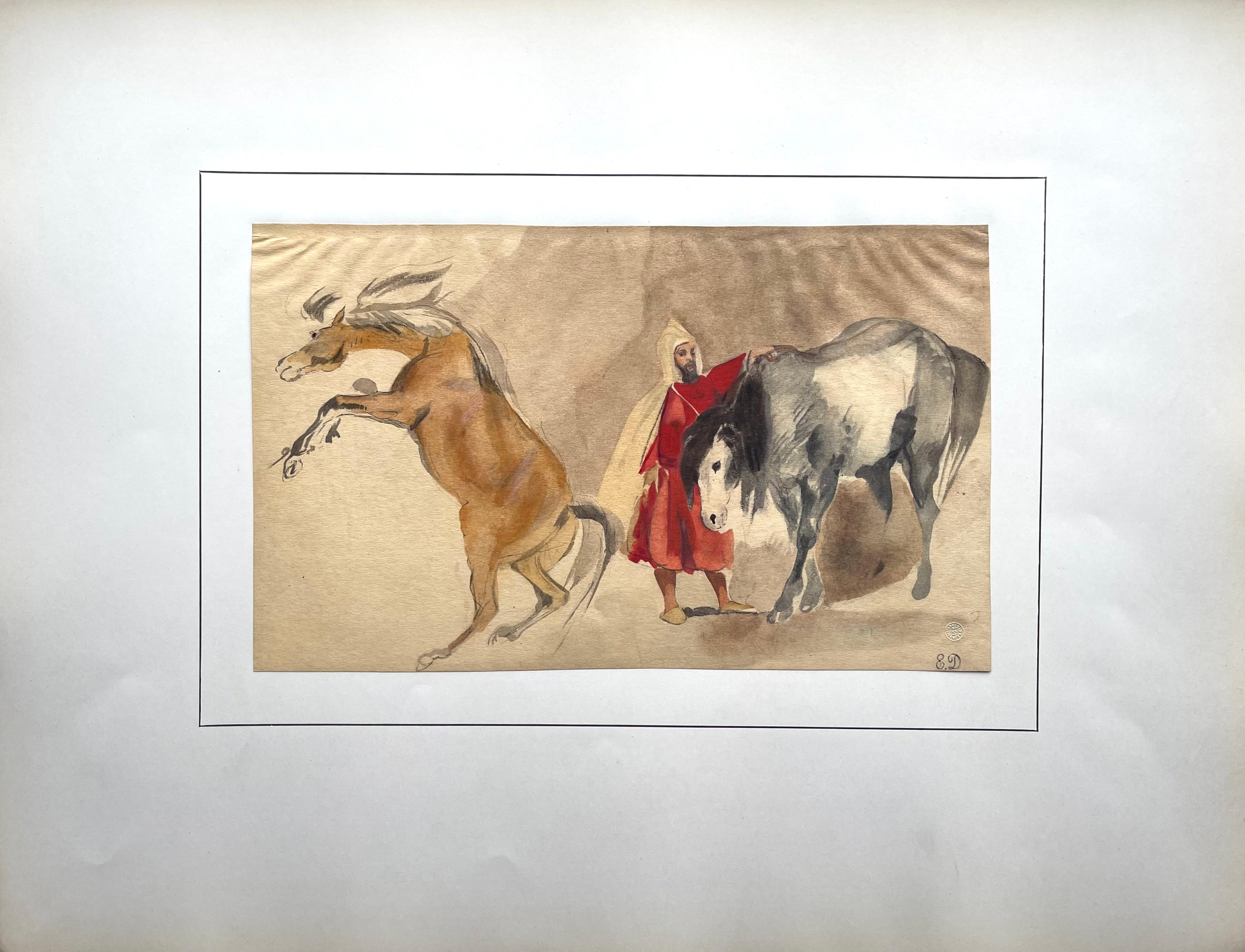 Delacroix, Composition, Trente et un Dessins et Aquarelles du Maroc en vente 2