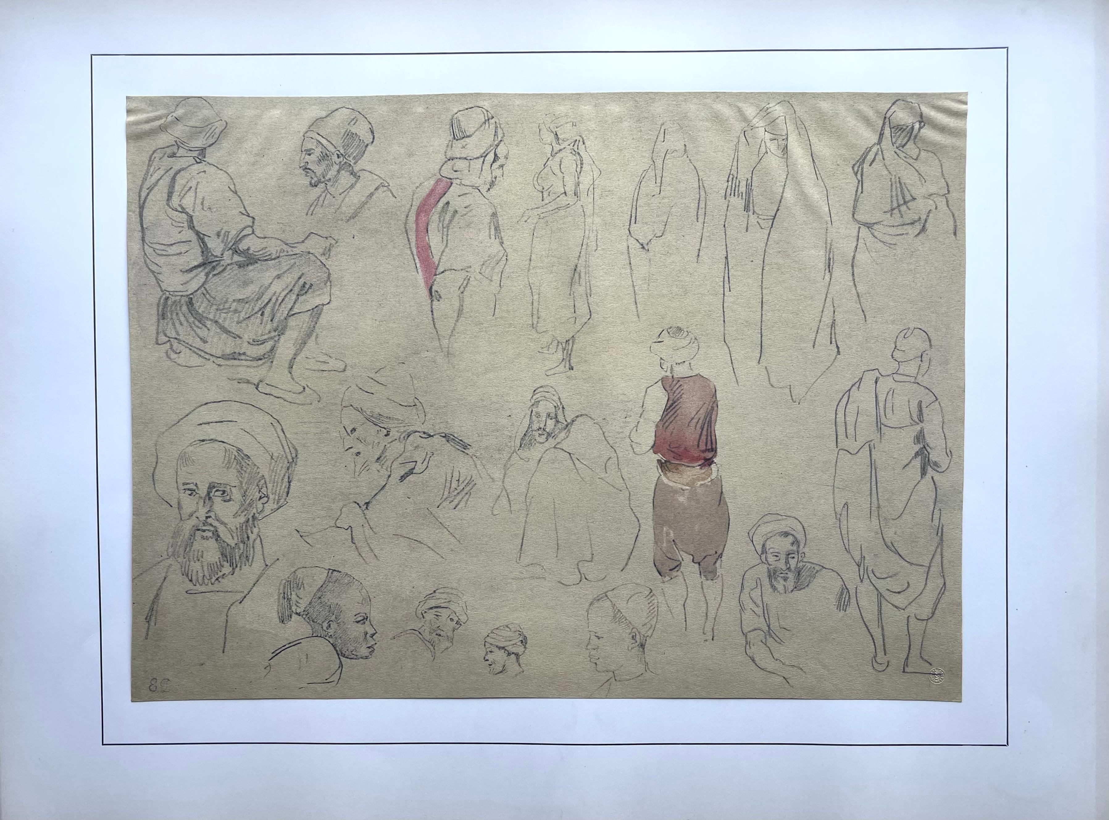 Delacroix, Composition, Trente et un Dessins et Aquarelles du Maroc en vente 3
