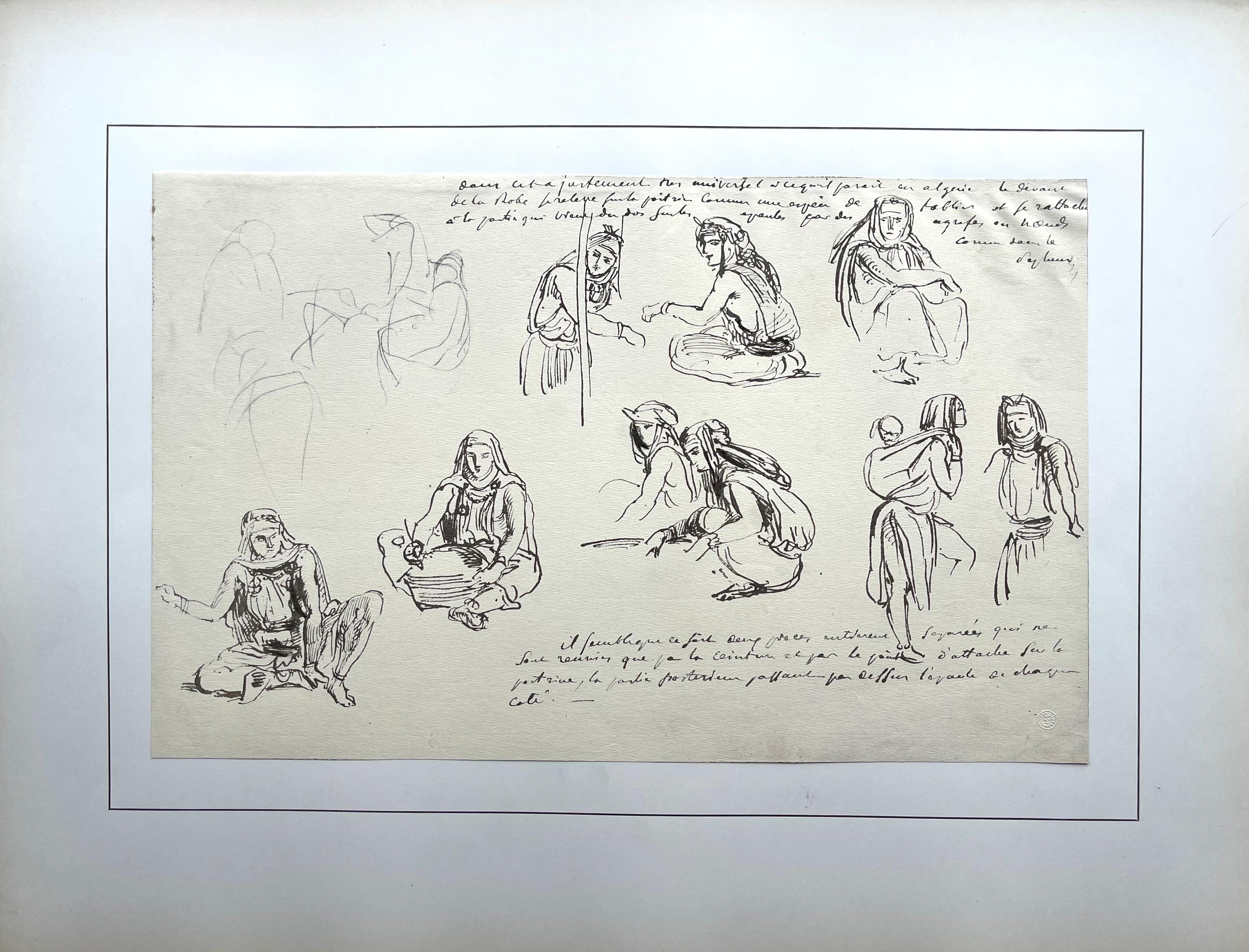 Delacroix, Composition, Trente et un Dessins et Aquarelles du Maroc en vente 4