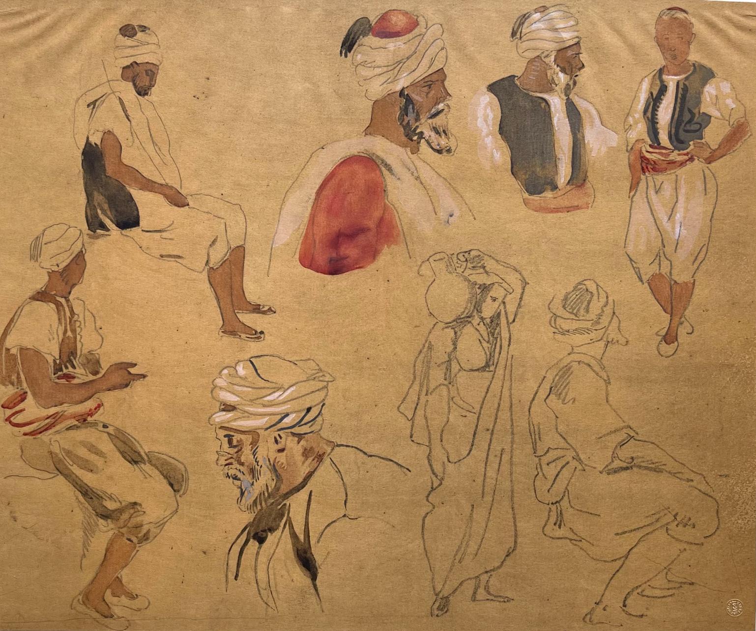 Landscape Print Eugene Delacroix - Delacroix, Composition, Trente et un Dessins et Aquarelles du Maroc