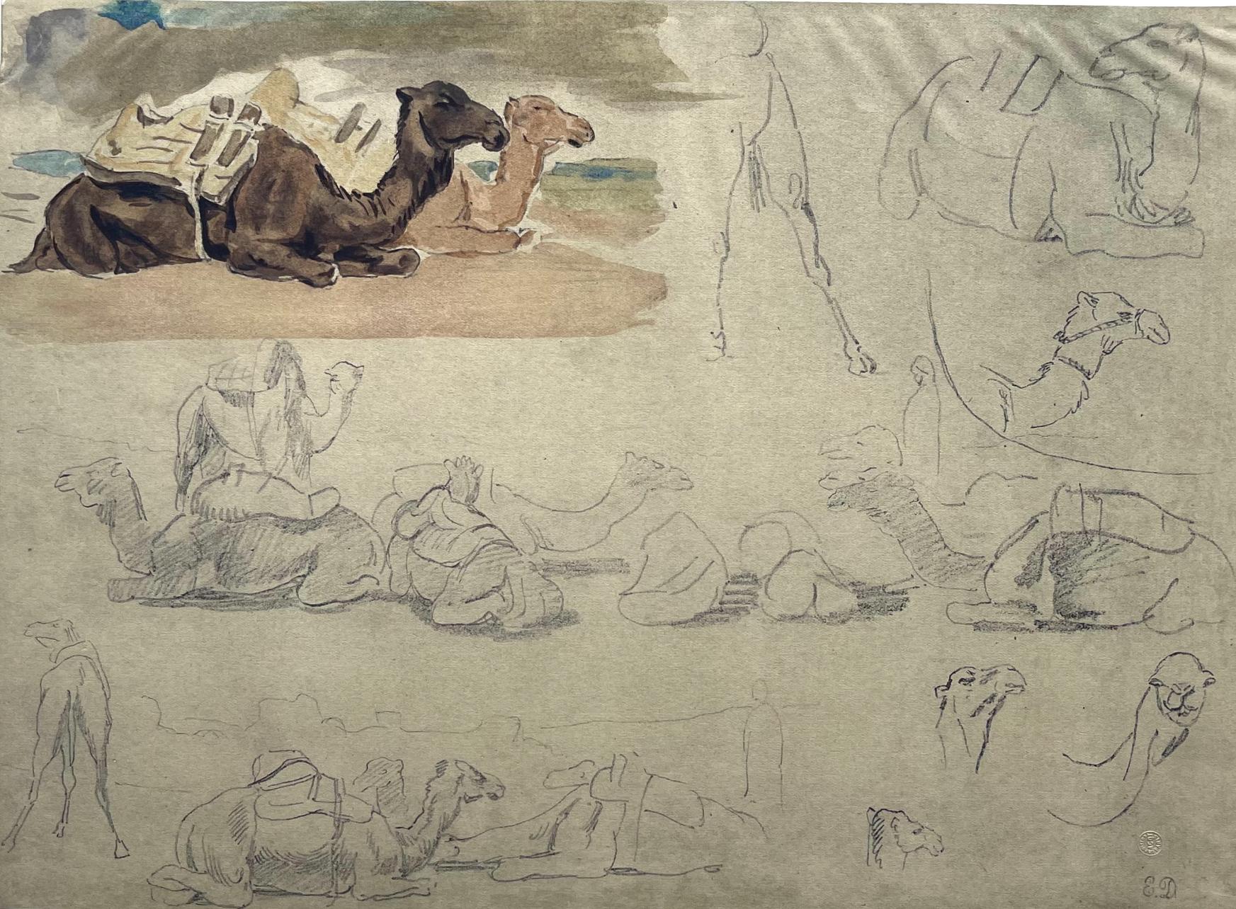 Landscape Print Eugene Delacroix - Delacroix, Composition, Trente et un Dessins et Aquarelles du Maroc