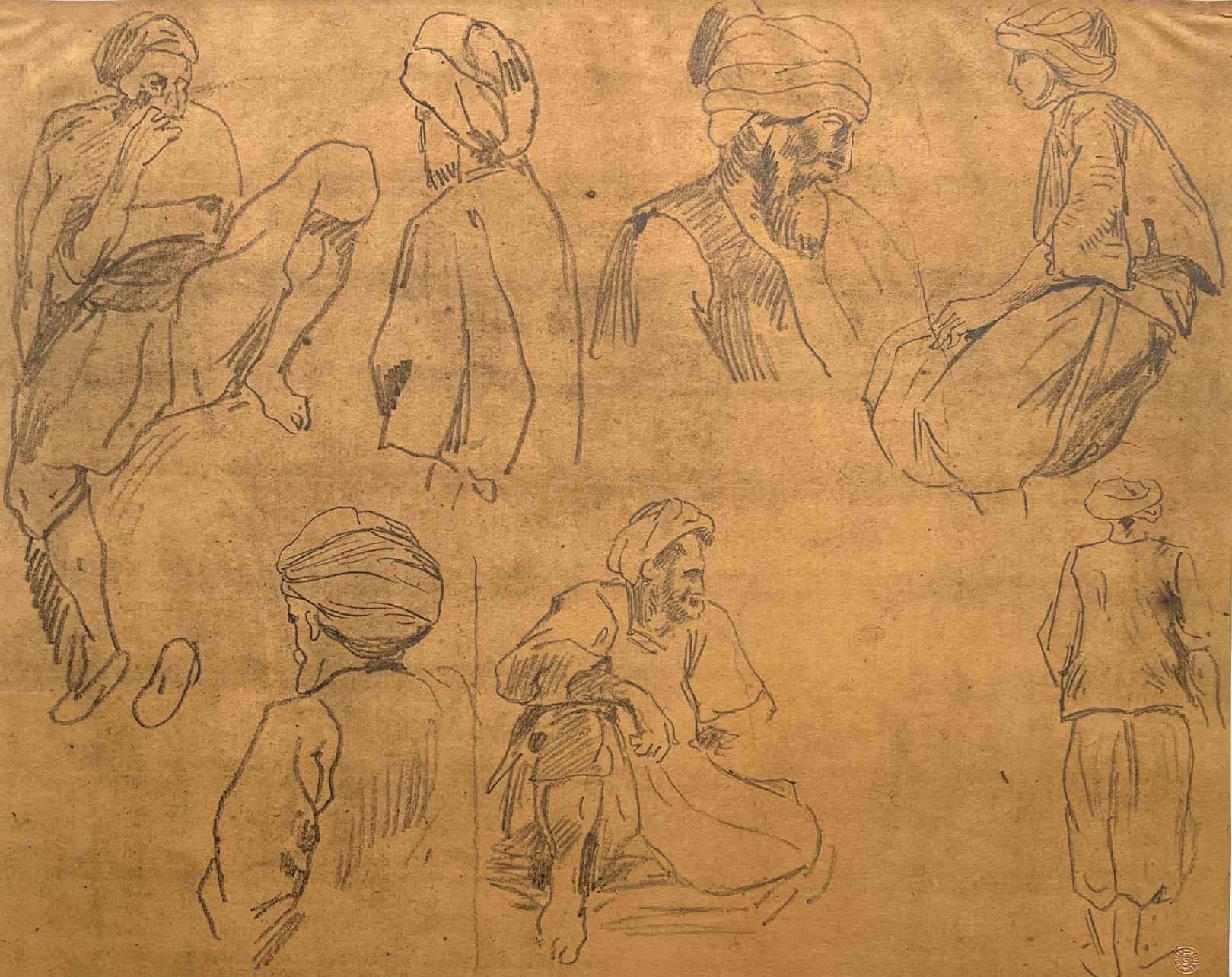 Eugene Delacroix Figurative Print - Delacroix, Composition, Trente et un Dessins et Aquarelles du Maroc (after)