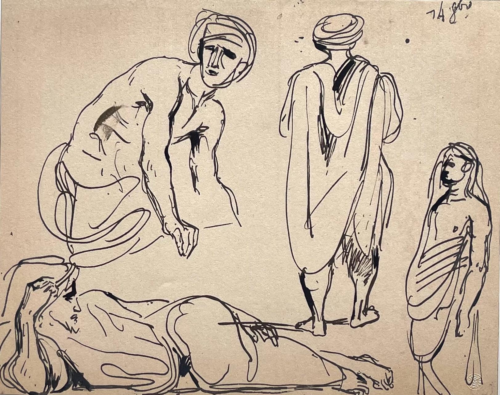 Eugene Delacroix Figurative Print - Delacroix, Composition, Trente et un Dessins et Aquarelles du Maroc (after)