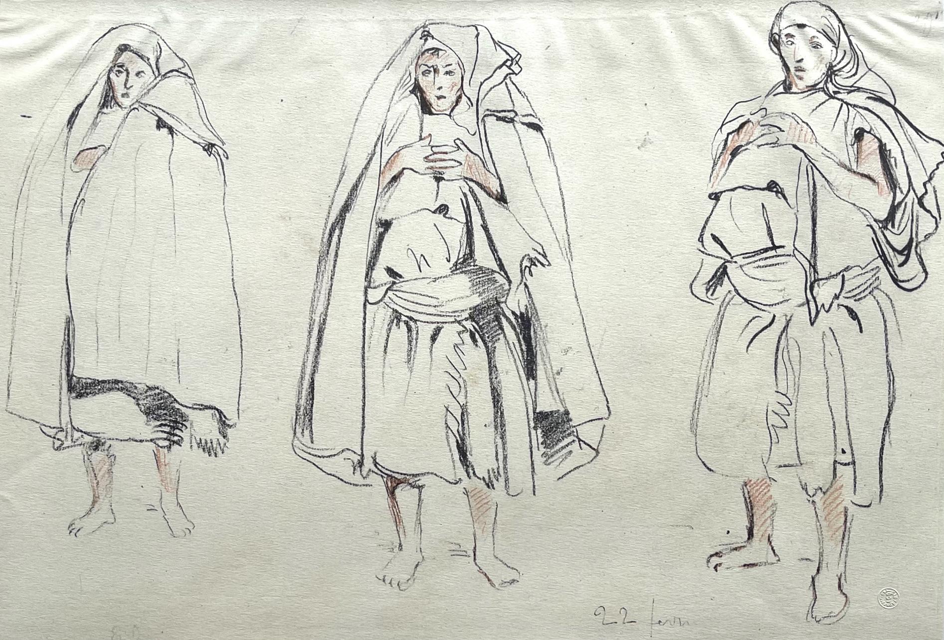 Eugene Delacroix Figurative Print – Delacroix, Composition, Trente et un Dessins et Aquarelles du Maroc (nach)