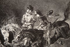 Faust and Mephistopheles Galloping on Walpurgis Night, Modern Lithograph