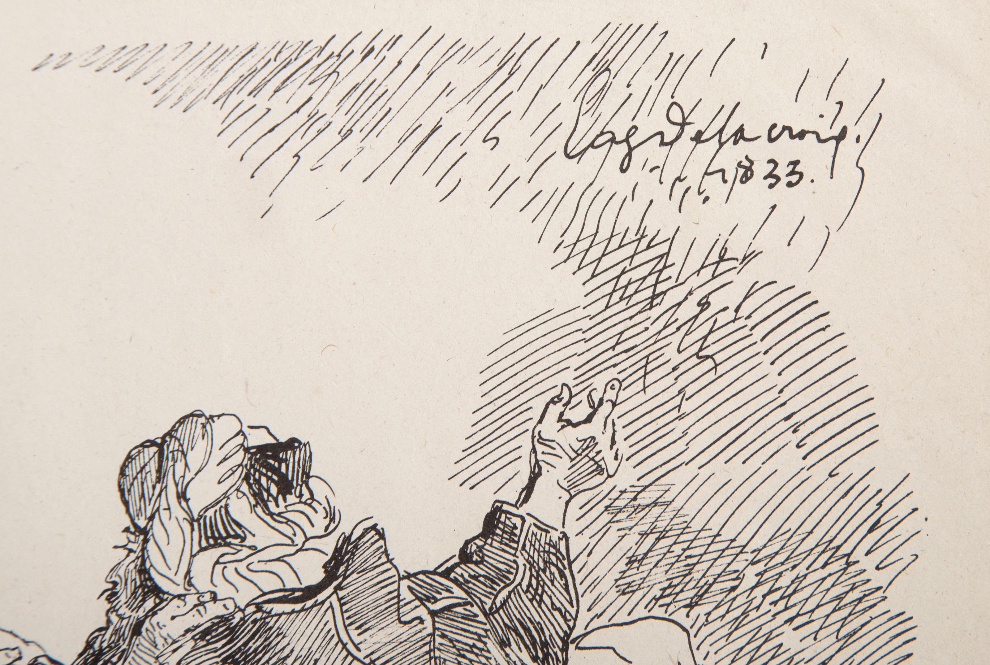 Muletiers de Tetuan, Modern Lithograph by Eugene Delacroix For Sale 3