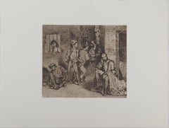 Der italienische Dichter Tasso im Madhouse – Radierung