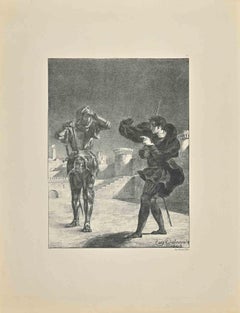 Scène de théâtre - Lithographie d'Eugène Delacroix - 1843