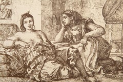Women of Algiers (color), Modern Lithograph by Eugene Delacroix