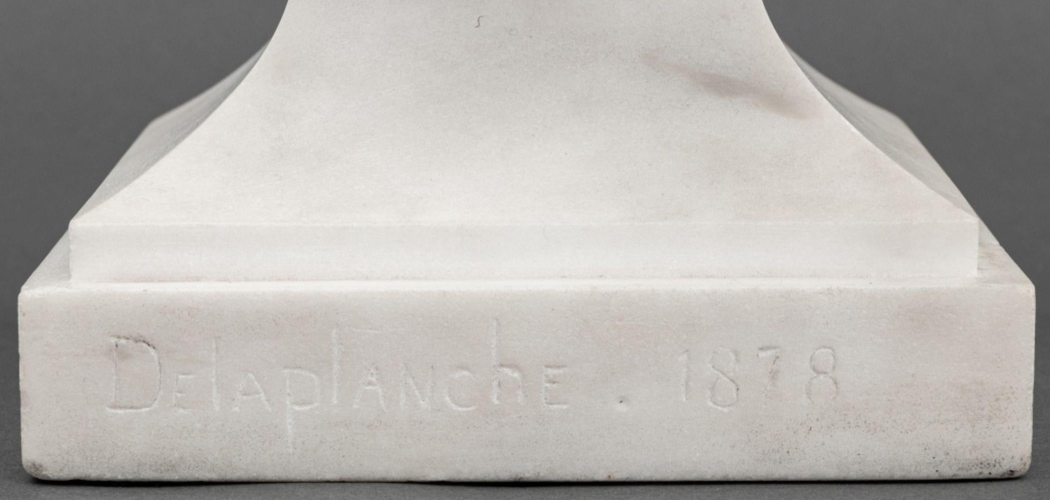 Eugène Delaplanche Buste en marbre d'une jeune fille, 1878 en vente 2