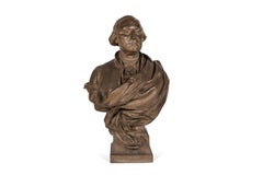 A Rare Terracotta Bust of George Washington by Delaplanche C. 1850