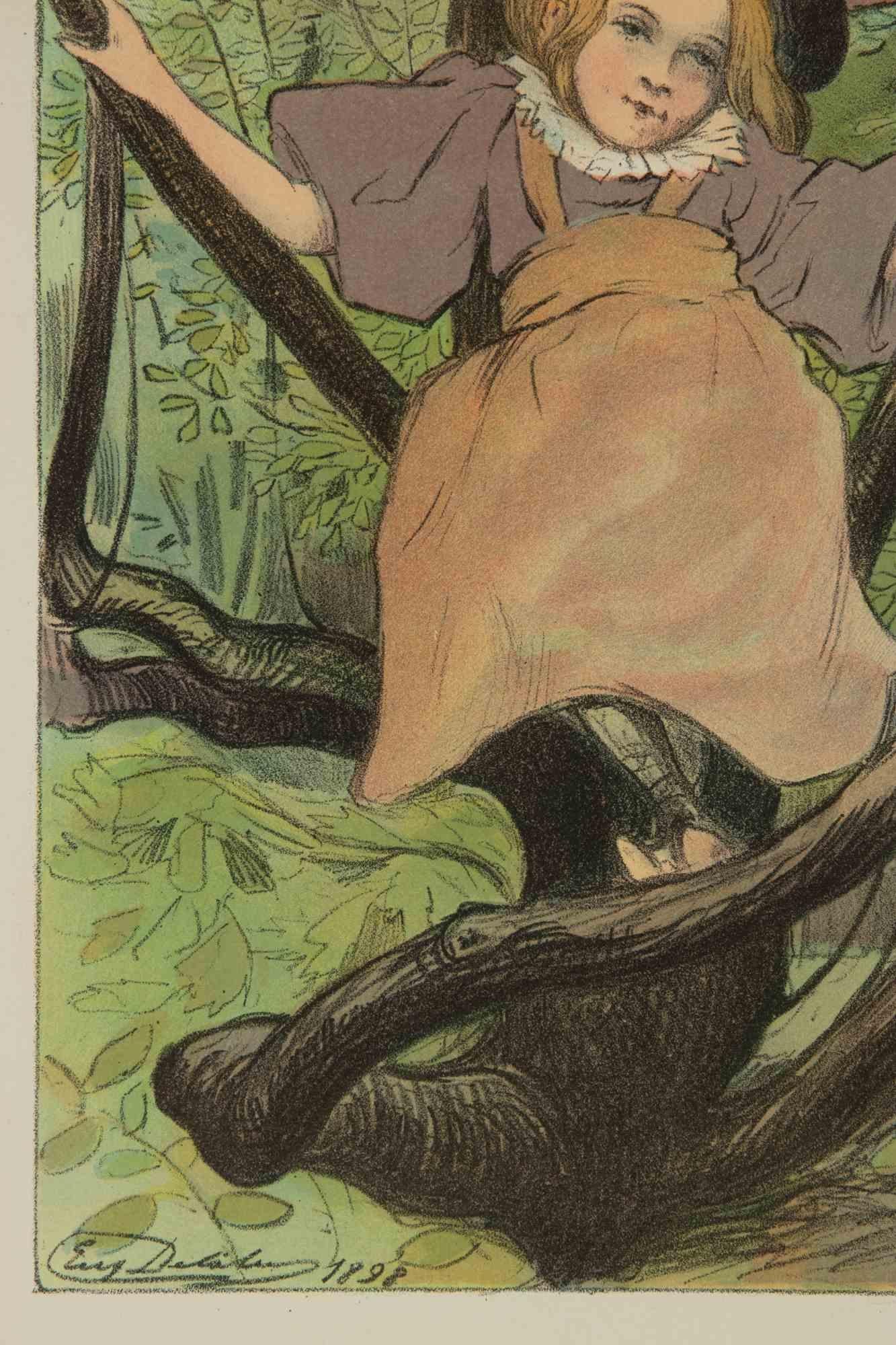 Kacia - Litografia di Eugène Delâtre - 1898 in vendita 1