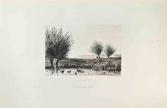 Le Matin - Etching by Eugène Delâtre - 1870s
