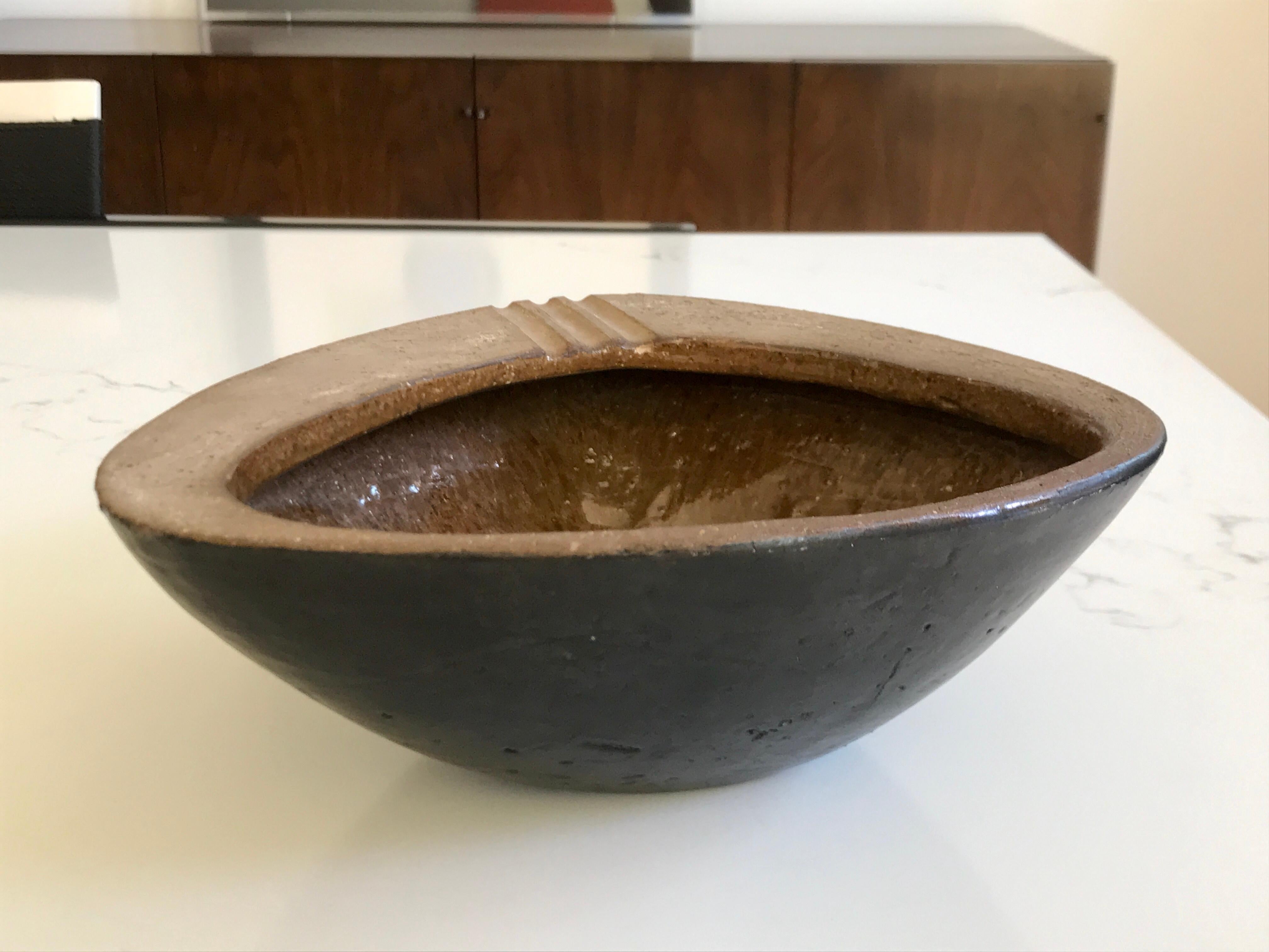 20th Century Eugene Deutch Studio Pottery Objet d'Art Bowl + Ashtray