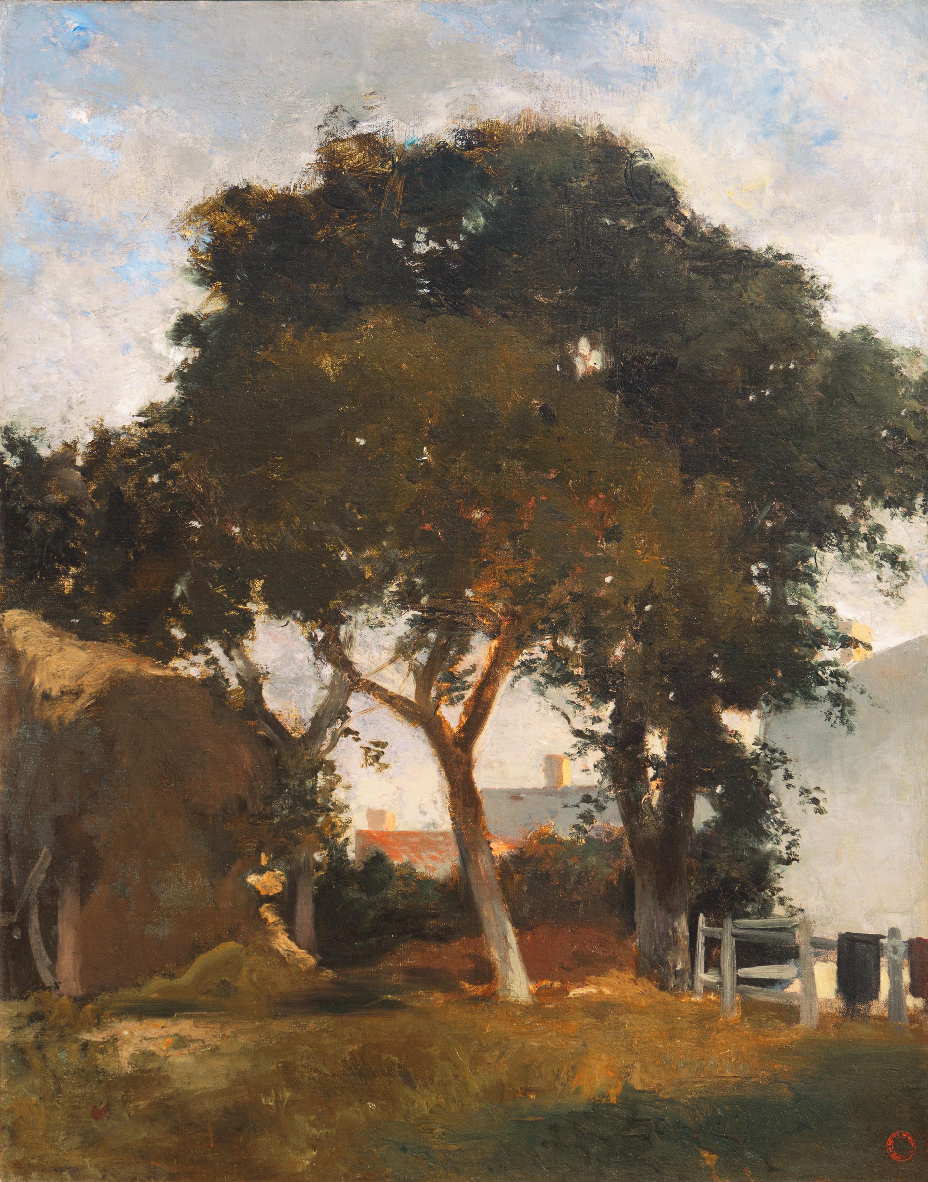 'Afternoon Sun', Metropolitan Museum of Art, Musée Louvre, Large Barbizon oil,  - Painting by Eugène Fromentin