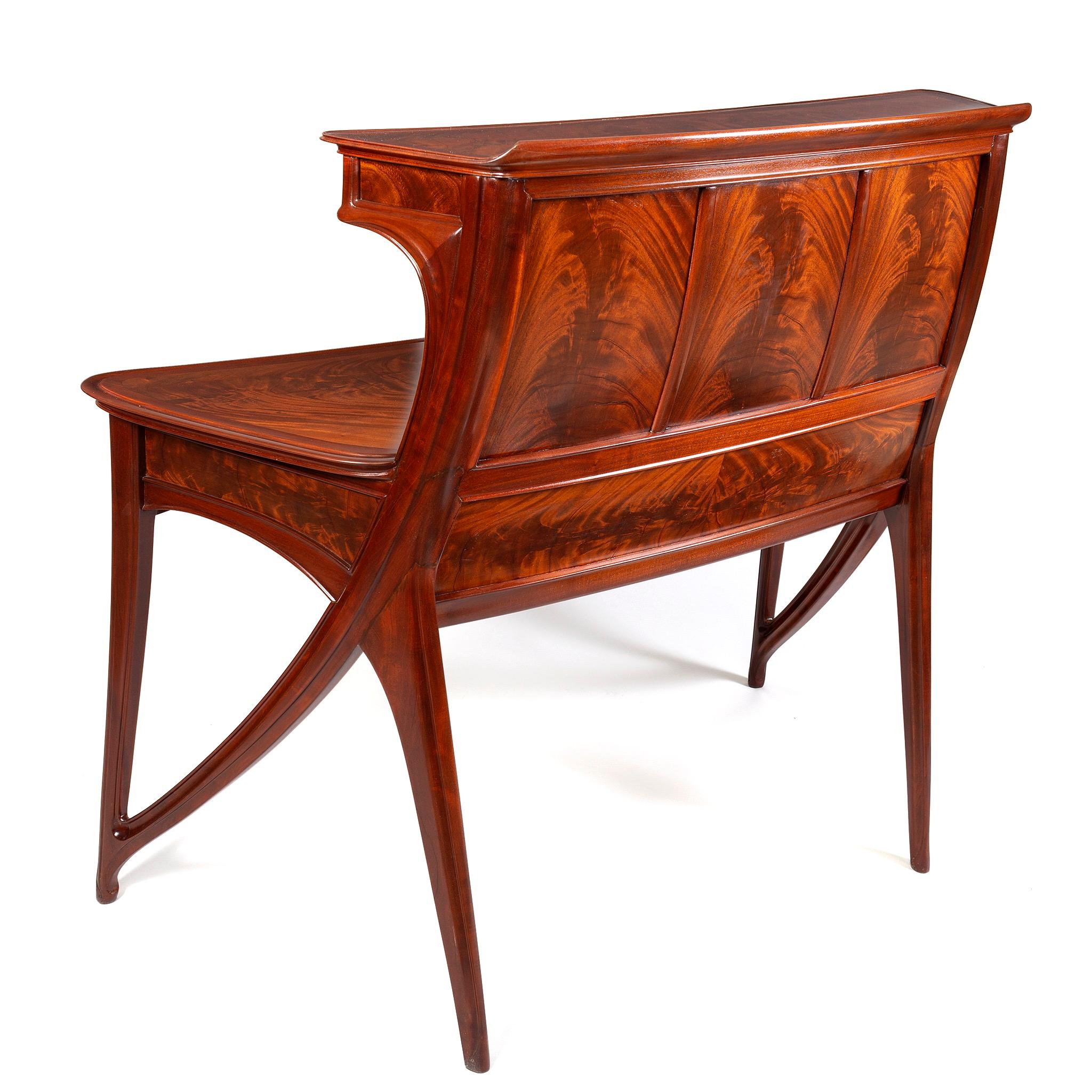 Eugène Gaillard Mahogany Desk Set In Excellent Condition In New York, NY