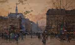 Boulevard de Strasbourg, Sunset on a Parisian Street, French Cityscape