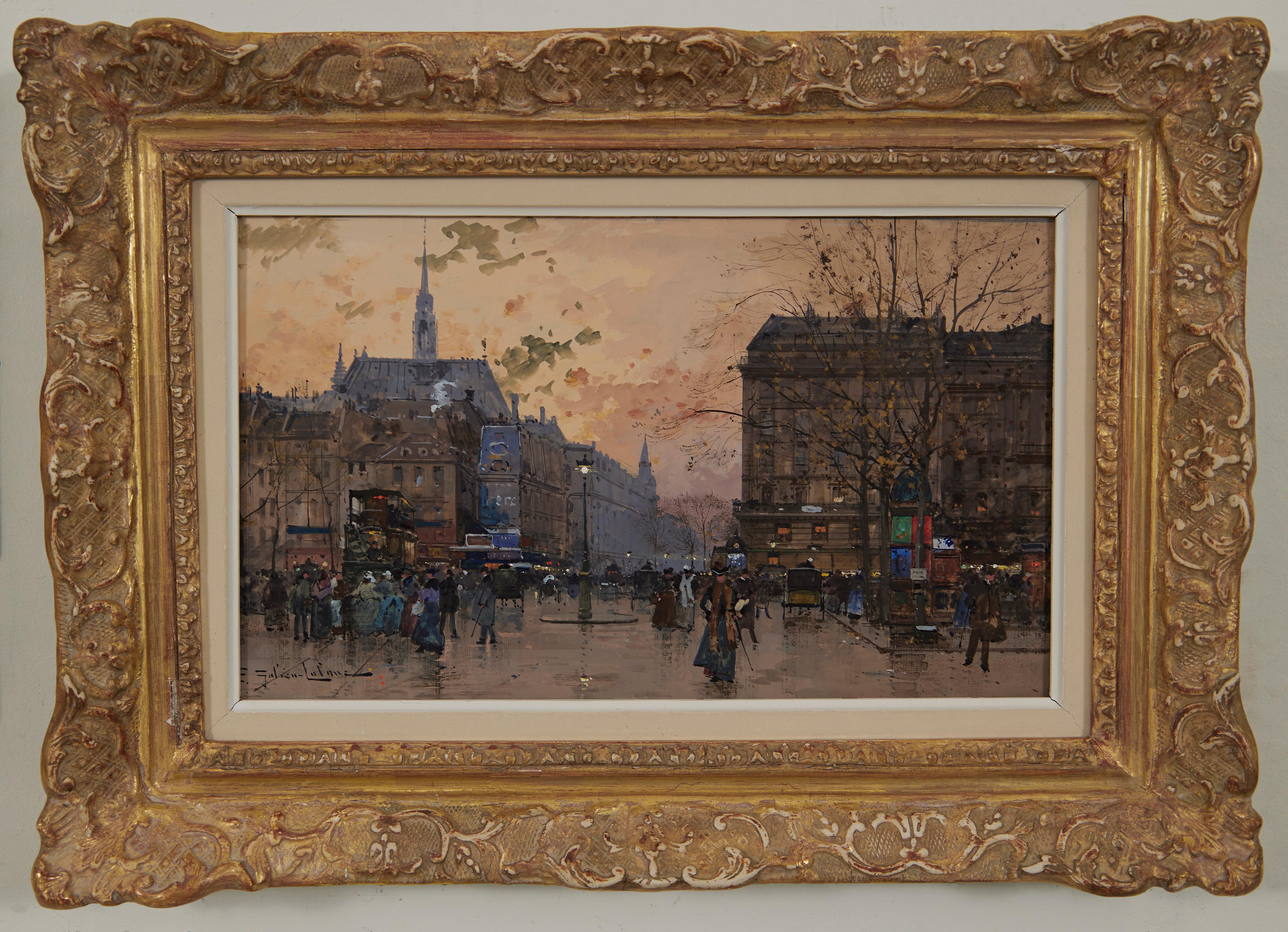 Boulevard de Strasbourg, Sunset on a Parisian Street, French Cityscape
