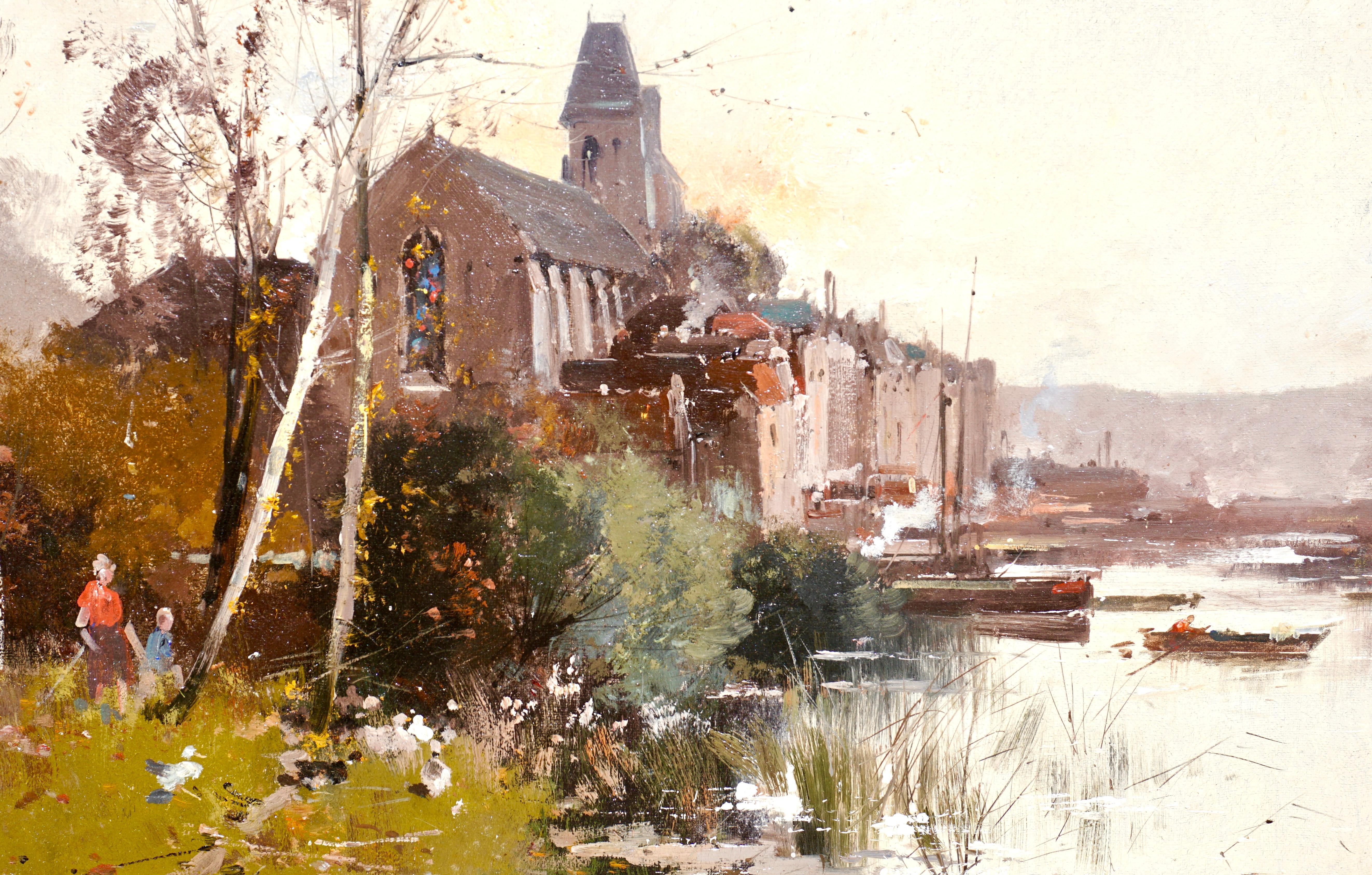 Eugene Galien Laloue Großes Landschaftsgemälde, Ölgemälde im Angebot 2