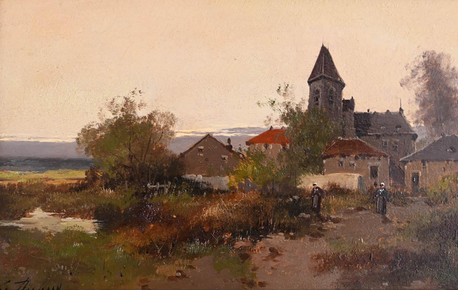 Eugène GALIEN-LALOUE (1854-1941) Pseudonimo di Louis DUPUY

Il villaggio

Olio su pannello di legno
Dimensioni: 17,5 x 36 cm
Firmato in basso a sinistra

Provenienza : Collezione privata, Parigi

Pittura in perfette condizioni. Pulito e verniciato