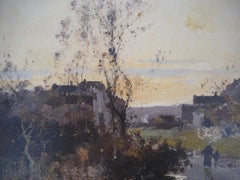 Normandy, Arriving Near The Old Farm - Original painting on canvas - Signed