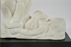 Eugene Gauss (1905 - 1988) Marble Sculpture of Reclining Nude, dated 1978