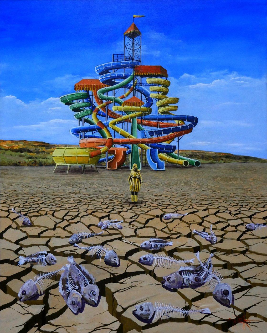 End of fun - Realist Painting by Eugene Gorbachenko