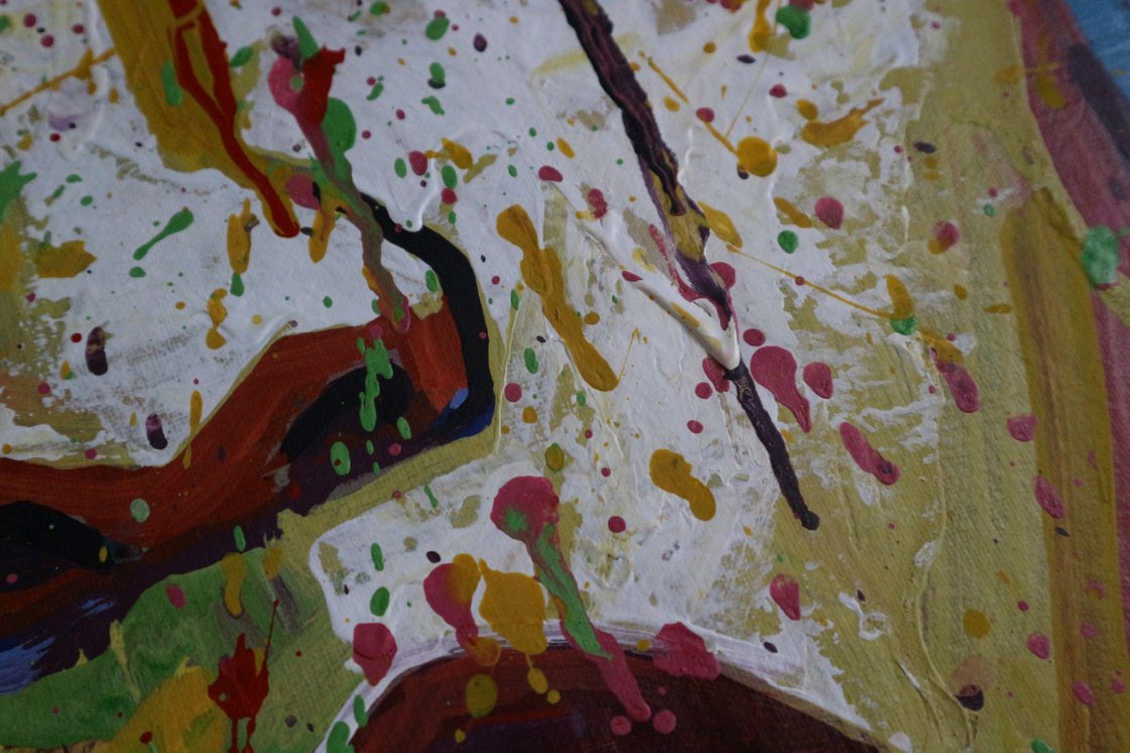 Madonna - Figurative Painting Marrone di Eugene Gorbachenko