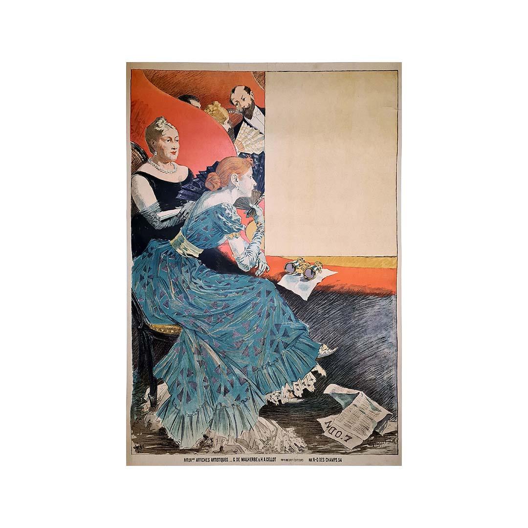 1890 original poster by Eugène Grasset for the Théâtre National de l'Odéon - Art Nouveau Print by Eugene Grasset