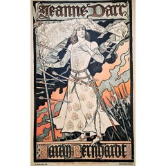 1894 Jugendstilplakat von Eugène Grasset - Sarah Bernhardt - Jeanne d'Arc