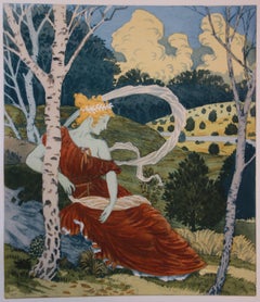 Antic Beauty in the Woods - Original lithograph - 1898